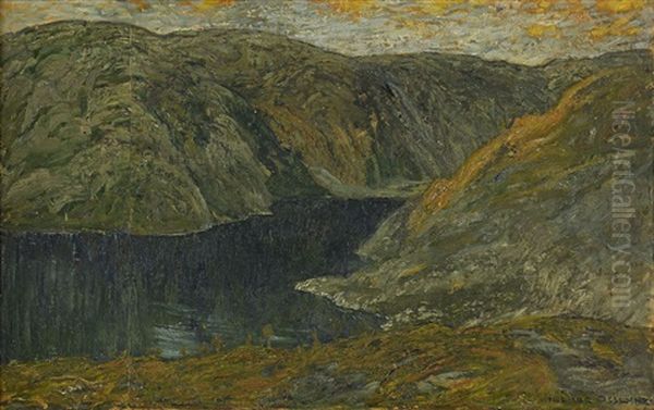 Hostkvall Vid Fjorden Oil Painting by Helmer Osslund