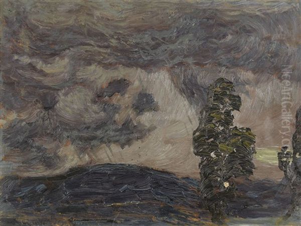 Tornebergen Oil Painting by Helmer Osslund