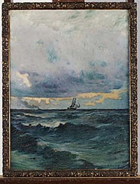 Gryning Over Havet Oil Painting by Helmer Osslund