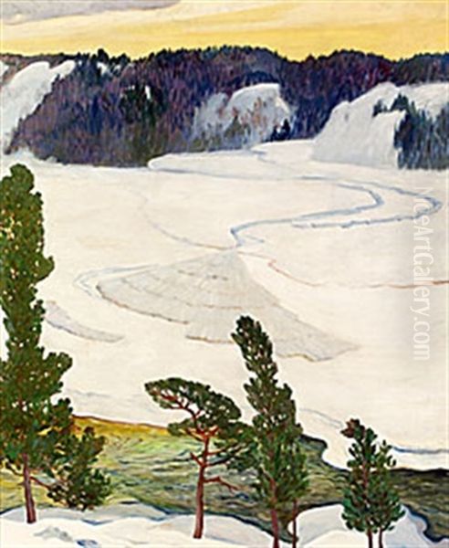 Vintern Oil Painting by Helmer Osslund