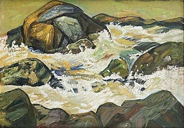 Namforsen Oil Painting by Helmer Osslund