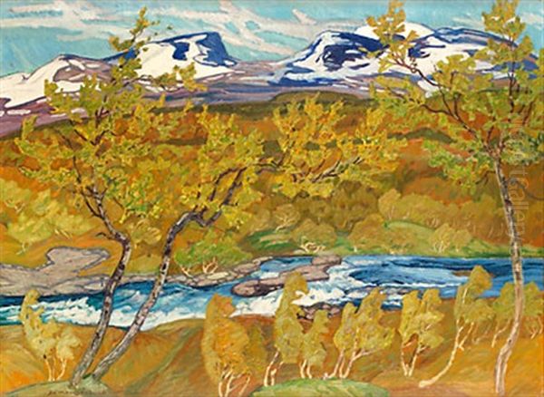 Lapporten Oil Painting by Helmer Osslund