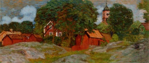 Oregrund Oil Painting by Helmer Osslund