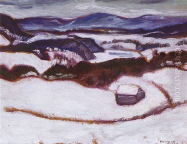 Vinter, Skarvsta Oil Painting by Helmer Osslund