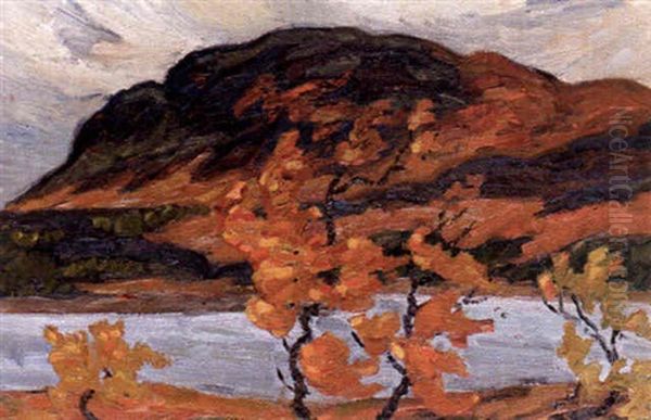 Stora Sjofallet I Hostskrud Oil Painting by Helmer Osslund