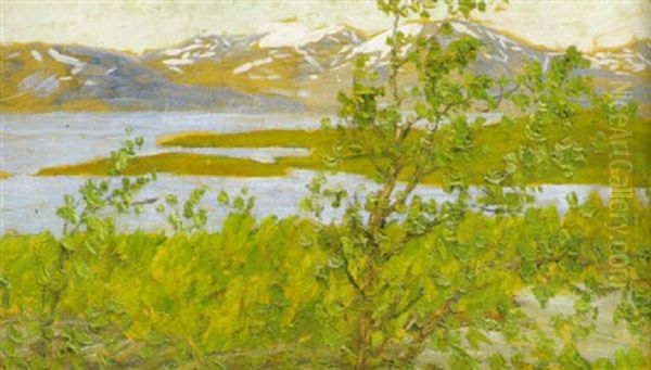 Sommarnatt Vid Torne Trask Oil Painting by Helmer Osslund