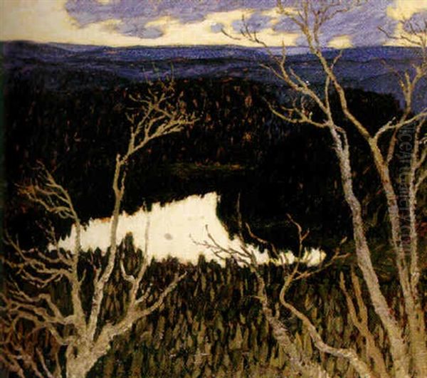 Varnatt, Norr Oil Painting by Helmer Osslund