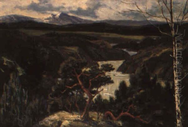 Utsikt Over Alvdal Oil Painting by Helmer Osslund