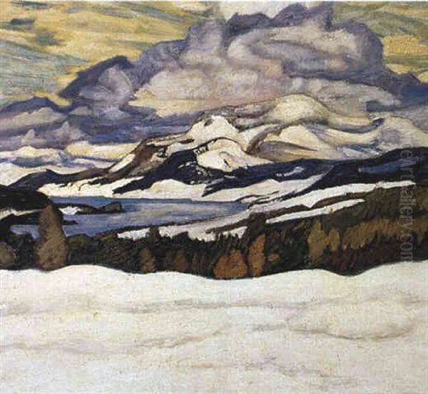 Snokladda Fjall Oil Painting by Helmer Osslund