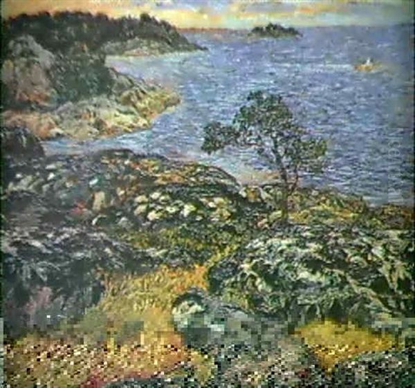 Sensommar I Nordingra Oil Painting by Helmer Osslund