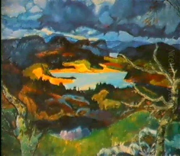 Utsikt Over Vagsfjarden, Nordingra Oil Painting by Helmer Osslund