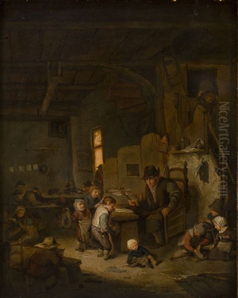 La Escuela De La Aldea Oil Painting by Adriaen Jansz van Ostade