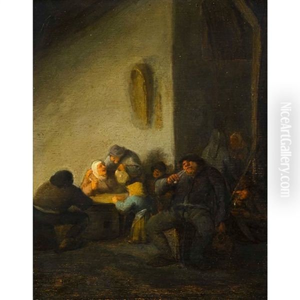 Wirtshausszene Oil Painting by Adriaen Jansz van Ostade