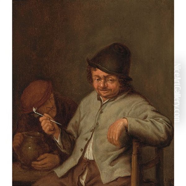 Smoker In A Tavern Oil Painting by Adriaen Jansz van Ostade