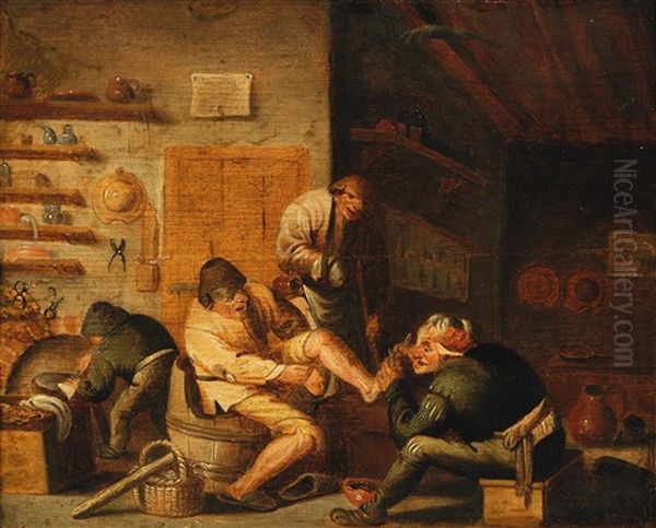 The Foot Operation Oil Painting by Adriaen Jansz van Ostade