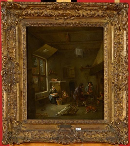 Interieur Anime Oil Painting by Adriaen Jansz van Ostade