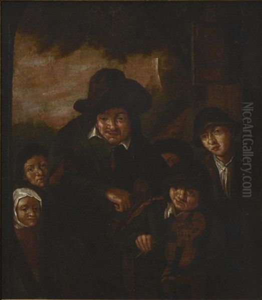 Musiciens Ambulants Oil Painting by Adriaen Jansz van Ostade