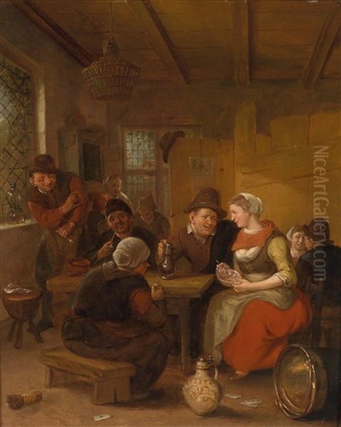 Im Wirtshaus Oil Painting by Adriaen Jansz van Ostade