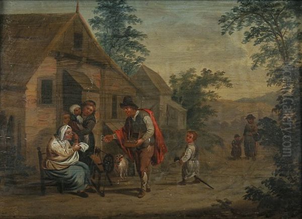 Der Brillenhandler Oil Painting by Adriaen Jansz van Ostade