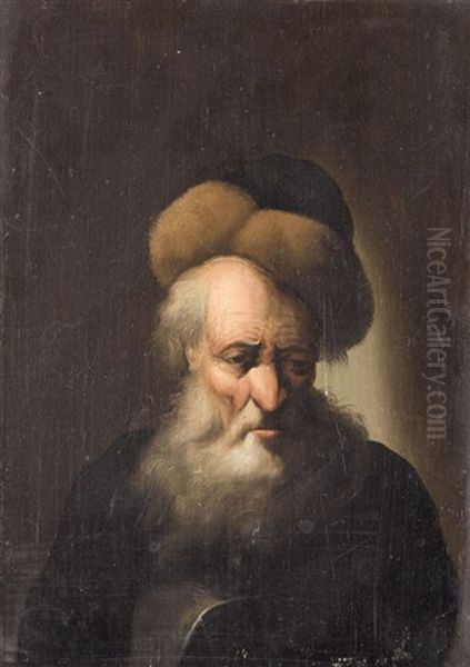 Bartiger Mann Mit Pelzmutze Oil Painting by Adriaen Jansz van Ostade