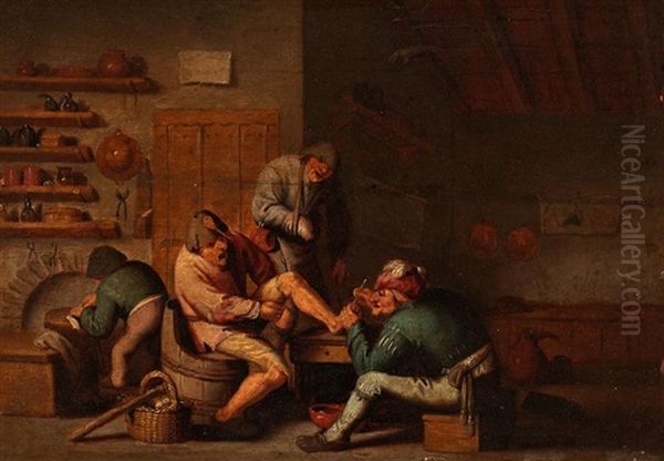 Escenas De Genero (5 Works) Oil Painting by Adriaen Jansz van Ostade