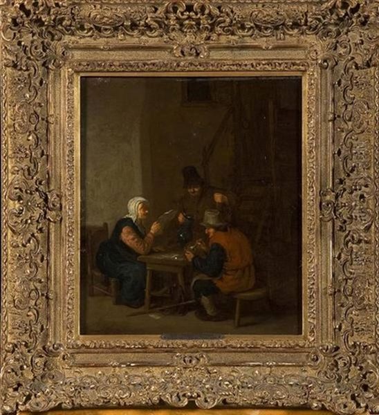 Scene D'auberge Oil Painting by Adriaen Jansz van Ostade