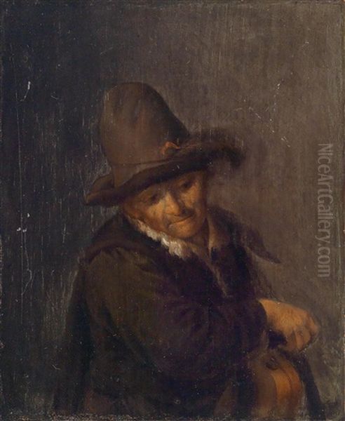 Ein Bauer Mit Einem Hohen Hut Oil Painting by Adriaen Jansz van Ostade