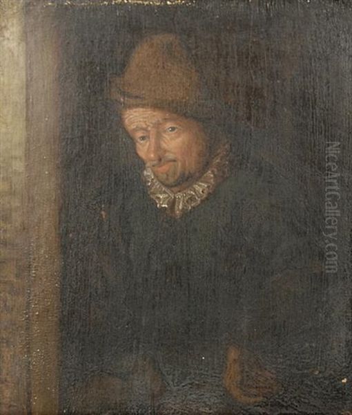 Portrait Of A Man Oil Painting by Adriaen Jansz van Ostade