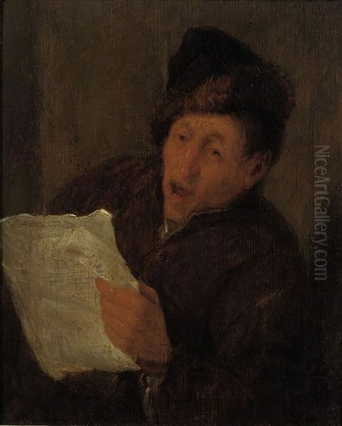 A Rhetorician Oil Painting by Adriaen Jansz van Ostade