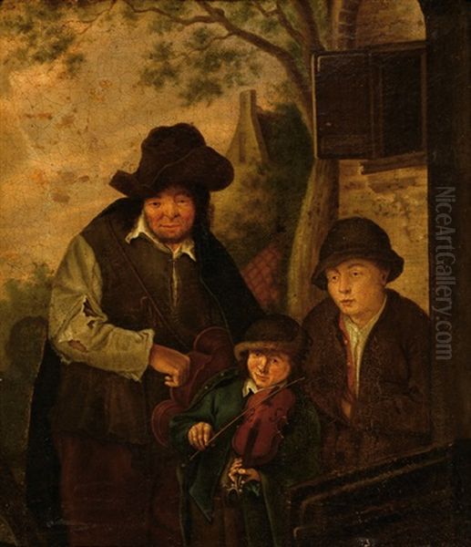 Musicians Oil Painting by Adriaen Jansz van Ostade