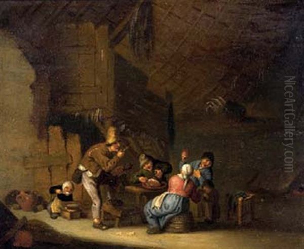 Scene De Taverne Oil Painting by Adriaen Jansz van Ostade