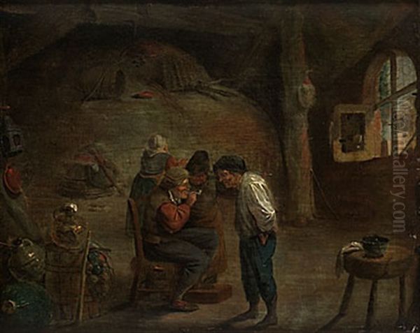 Taverna Med Figurer by Adriaen Jansz van Ostade