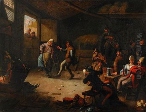 Byfest Oil Painting by Adriaen Jansz van Ostade