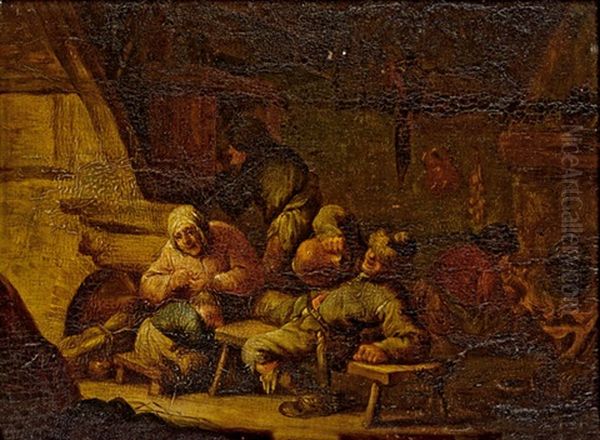 Inneres Einer Bauernstube Oil Painting by Adriaen Jansz van Ostade