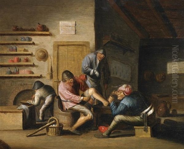 Beim Bader Oil Painting by Adriaen Jansz van Ostade