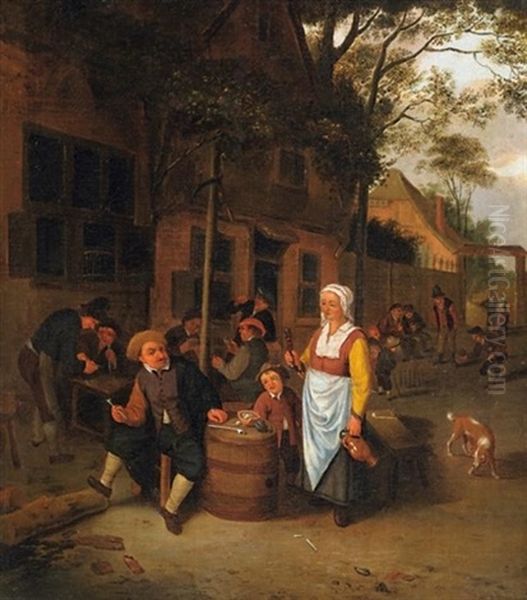 Vor Dem Wirtshaus Oil Painting by Adriaen Jansz van Ostade