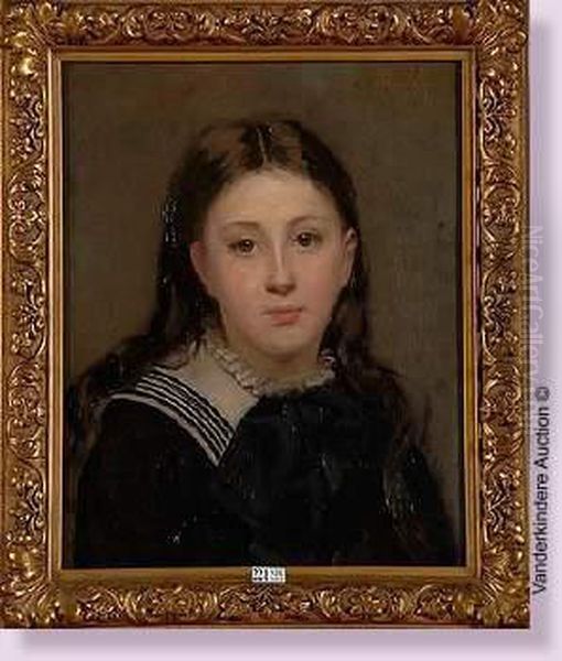 Portrait D'isabelle Oil Painting by Ernest Blanc-Garin