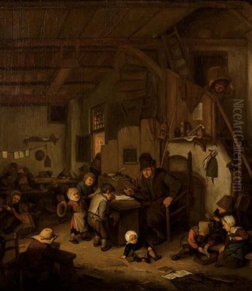 Interieur Einer Schule Oil Painting by Adriaen Jansz van Ostade