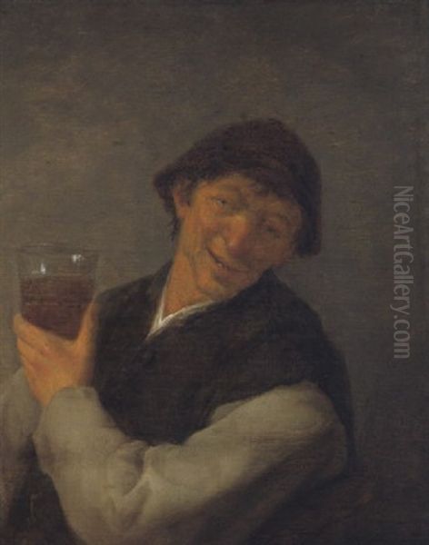 Trinkender Bauer Oil Painting by Adriaen Jansz van Ostade