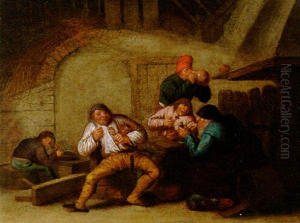 Bauerngelage Im Wirtshaus Oil Painting by Adriaen Jansz van Ostade