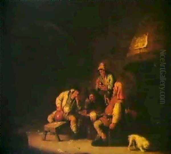 Kroscene Med Bonder I Drikkelag by Adriaen Jansz van Ostade