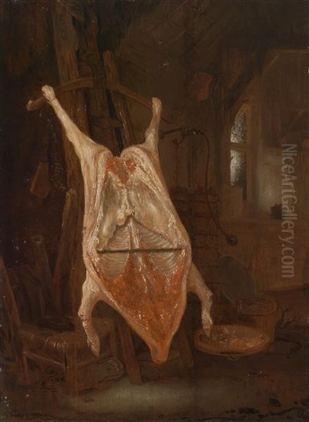 Das Geschlachtete Schwein Oil Painting by Isaac Van Ostade