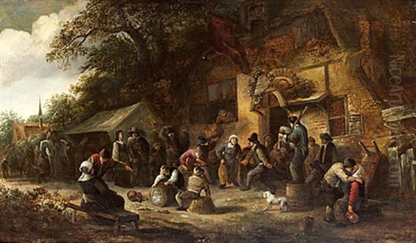 Byscen Oil Painting by Isaac Van Ostade