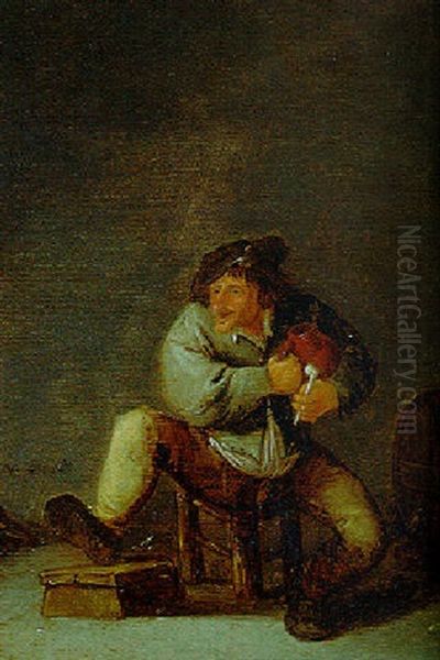 Le Joyeur Buveur Oil Painting by Isaac Van Ostade