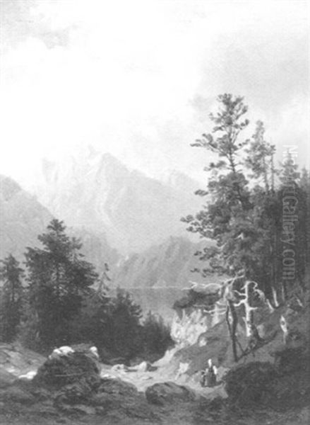 Partie Am Kochelsee Oil Painting by Gustav Osterroht