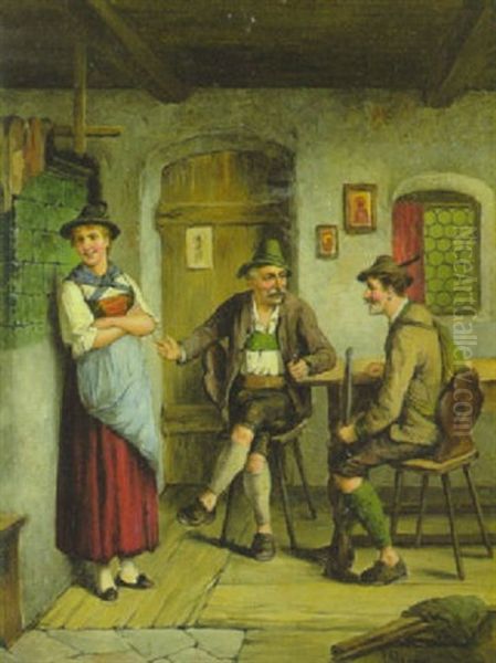 Der Heiratsvermittler Oil Painting by Carl Ostersetzer