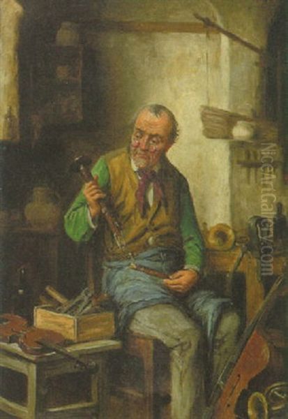 Der Instrumentenbauer Oil Painting by Carl Ostersetzer