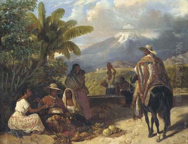 Vera Cruz, Mexico Oil Painting by Henri Pierre L. Blanchard