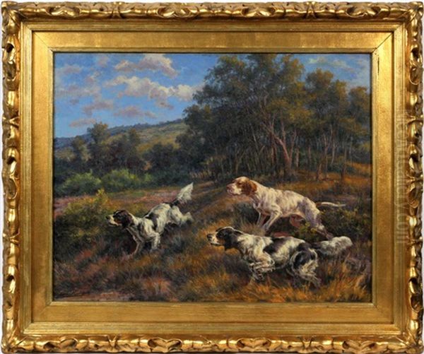 Three Irish Setters Oil Painting by Edmund Henry Osthaus