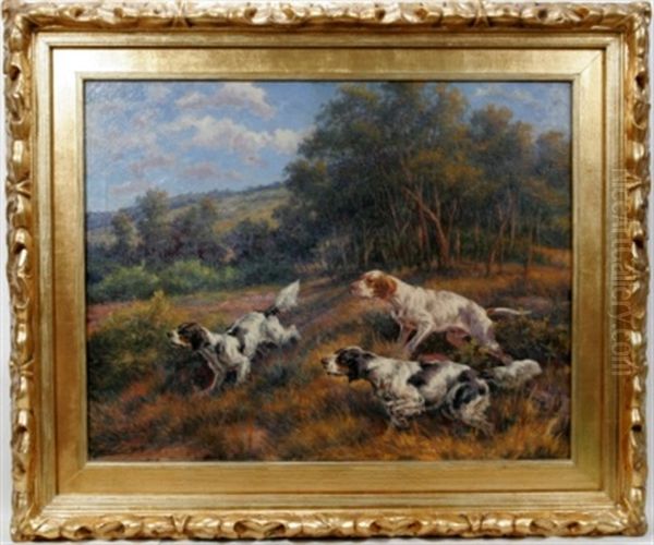 Three Irish Setters Oil Painting by Edmund Henry Osthaus